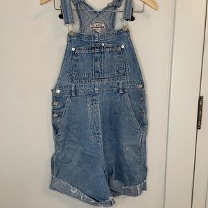 Vintage light wash overalls